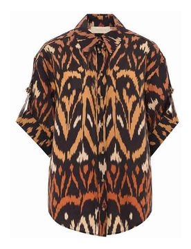 Camicia comoda aster leopardo