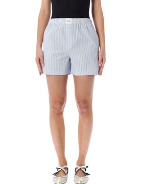 Refined Striped Poplin Shorts - Size 40