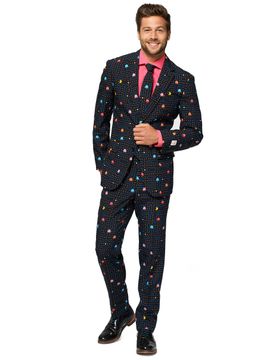 Suits Pac Man Anzug Lizenzartikel schwarz-bunt - male