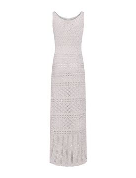 Vestido largo Mujer Gris perla M Mujer