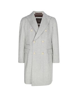 Abrigo de lana gris claro 56