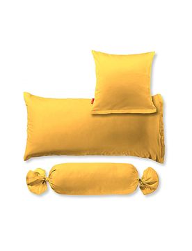 Satin Kissenbezug Royal Uni 2er 70x90cm Sonne gelb baby