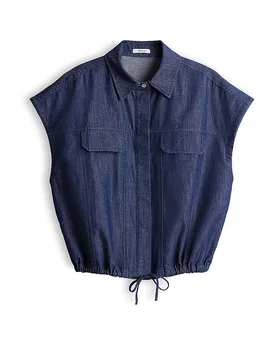 Blusa camisera FULISMA azul oscuro 44 - Opus - FashionsVida