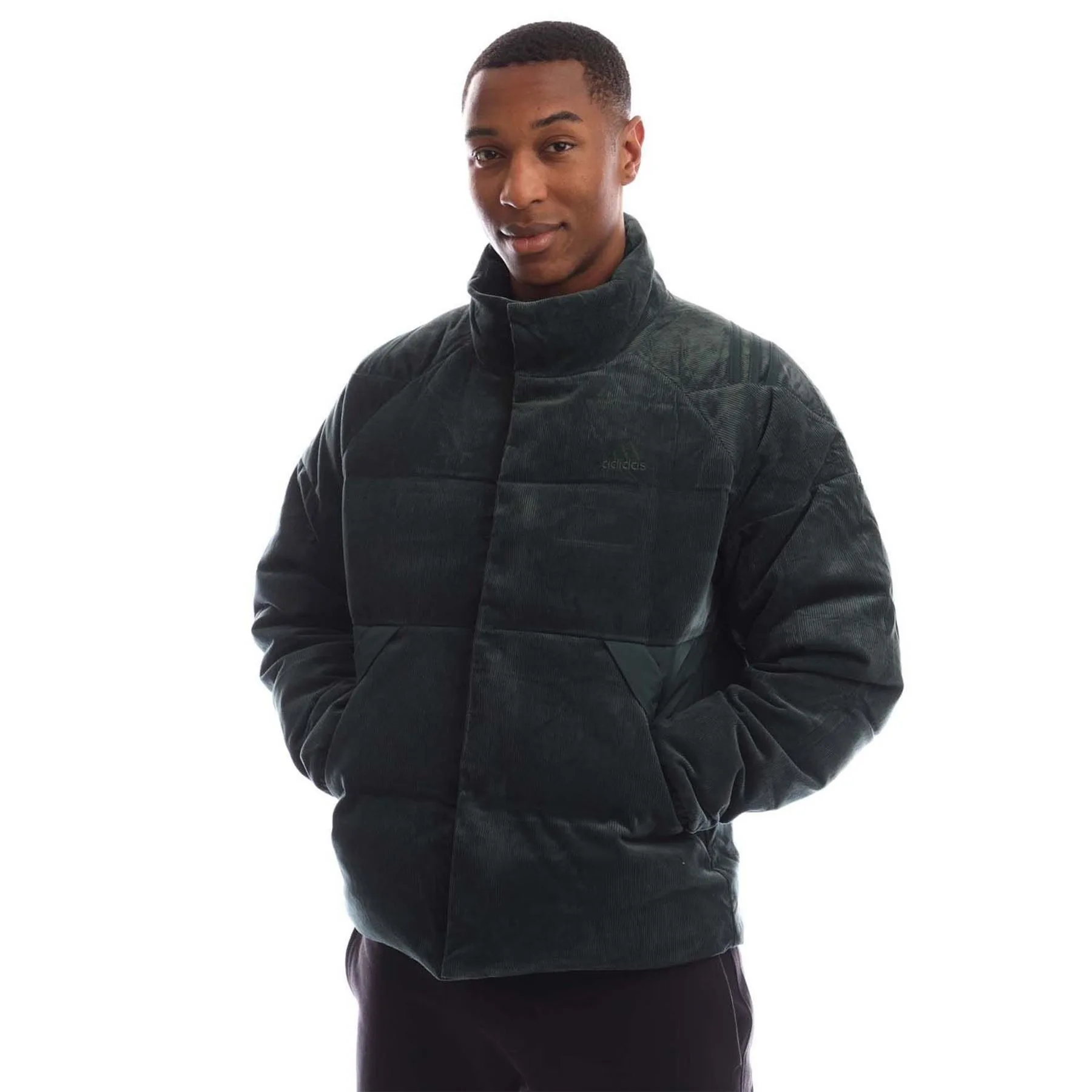 Mens Down Jacket In Green - Size Small - Adidas - FashionsVida