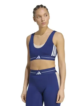 Soutien-gorge De Sport à Faible Impact Hyperglam 3 Stripes Color Block Dark Blue M - Adidas - FashionsVida