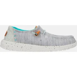 Zapatos de cordones de mujer de lona y acabado jaspeado