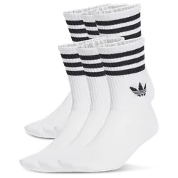 Stripes Crew Socks 6 Pairs Unisex Socken - Weiß - Größe 40-42 - Poly (Polyester) White 40-42