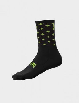 Calzini ciclimo Q-SKIN 16cm STARS giallo fluo
