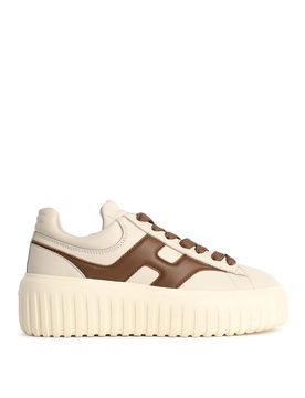 Sneakers 'h stipes' in pelle avorio