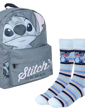 Ensemble De Design Avec Sac à Dos Décontracté Et Chaussettes Rayées Stitch 16l Blue One Size unisex - Cerda Group - FashionsVida