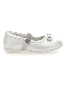 Ballerine Bianco Perlato Con Strass 522 30