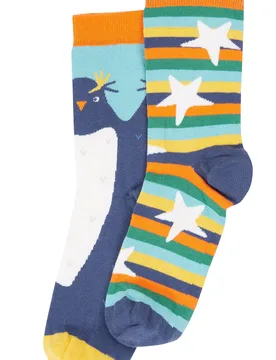 Womens 90% Organic Cotton Big Foot 2 Pack - - Size: 4-6 - Frugi - FashionsVida