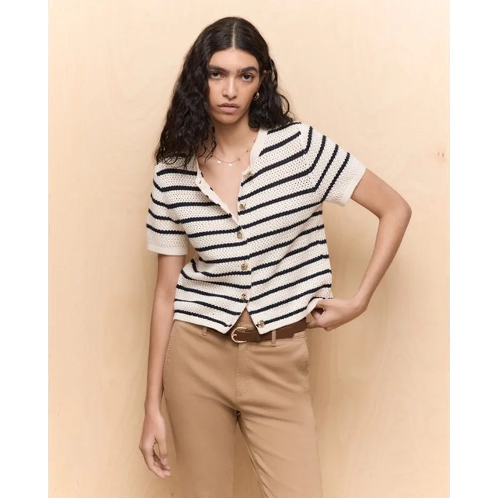 Chaqueta de punto estampada de mujer - Easy Wear - FashionsVida