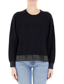 Maglia con strass LIU JEANS NERO M
