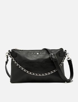 Nesco bolso bandolera pequeño con doble cadena extraíble y detalles metálicos ED