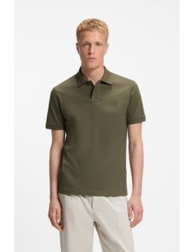 Para hombre. 50507803 Polo slim fit de algodón elástico con aplique de logo (S), Casual, Manga corta