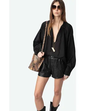 Zadig & Voltaire - Blusa de mujer Troene con mangas abullonadas - Zadig & Voltaire - FashionsVida