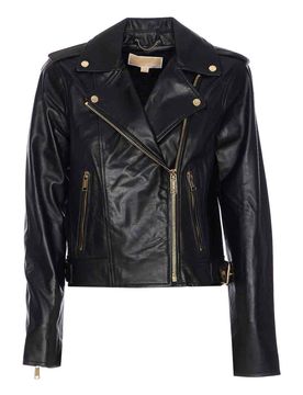 Giacca da moto in pelle nera