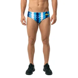 Zip Tricolor Wp Swimming Brief Navy Blue M Men