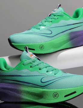 Zapatos deportivos casuales transpirables de malla ligera para hombres de talla grande, zapatillas de running con placa de carbono amortiguadora