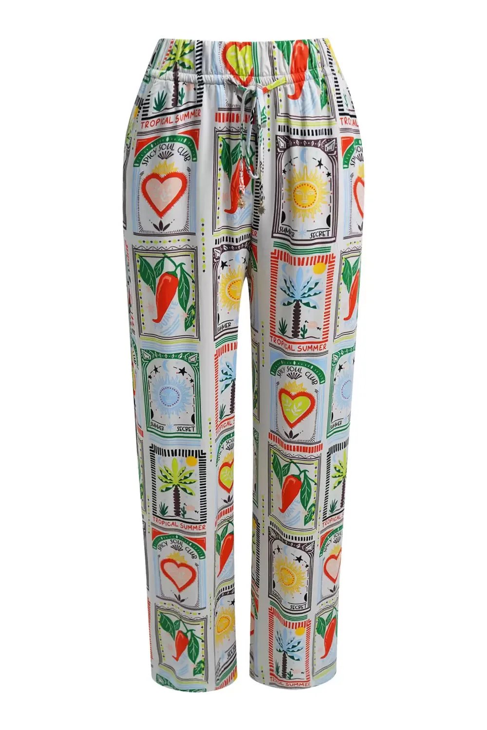 PRINTED PANTS female - L - FashionsVida