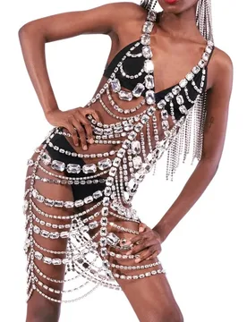 Luxurious Long Tassel, Sexy Body Chain, Shiny Diamond-Encrusted Jewelry, Ms Dress Accessories And Ornaments - Aliexpress - FashionsVida