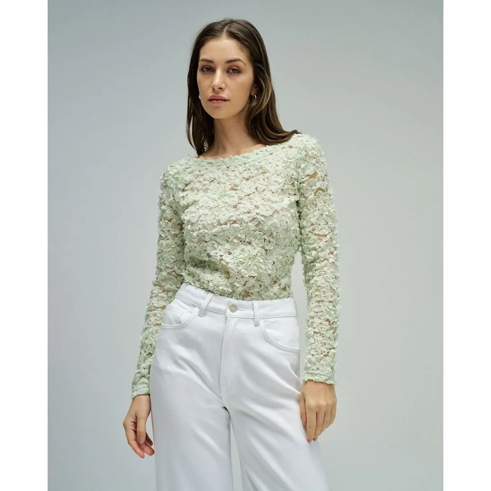 Blusa texturada con flores de mujer - Salsa Jeans - FashionsVida