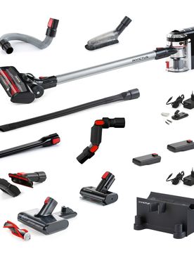Akku-Staubsauger Invictus X9, 23 teilig schwarz silber rot