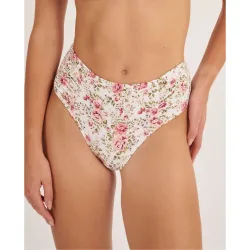 Braga de bikini alta con estampado de flores
