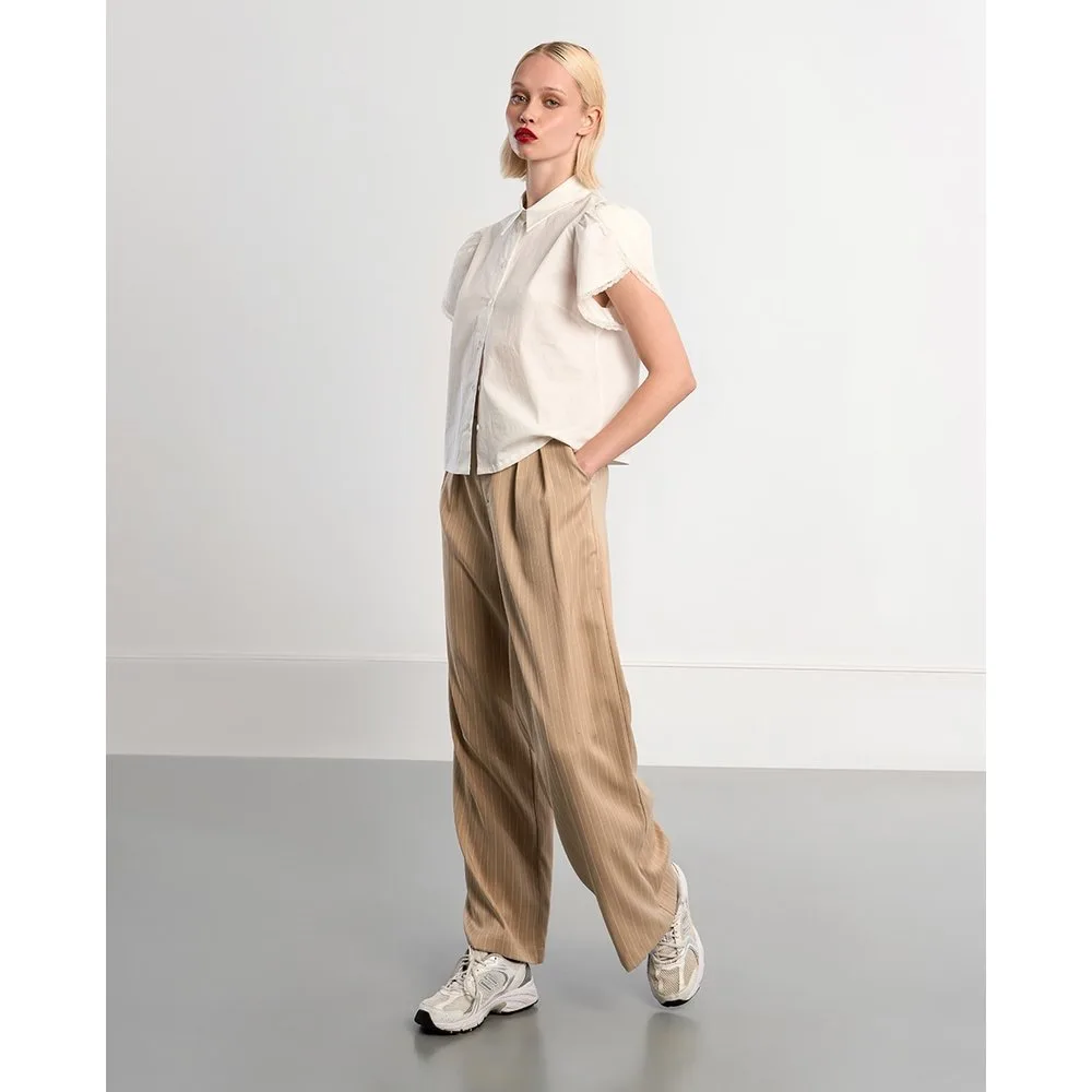 Pantalón de mujer largo estampado rayas - Lili Sidonio - FashionsVida