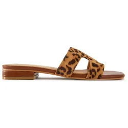 Womens Vegan Bok 2 Slide Sandals - Tan - Size Uk 8