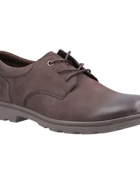 Mens Trevor Leather Oxfords (Brown) - Size Uk 7 - Hush puppies - FashionsVida