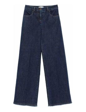 Pantaloni a gamba larga in cotone