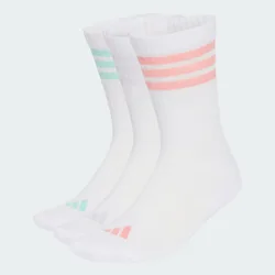 Calze 3-Stripes imbottite a metÃ  polpaccio confezione da 3 paia 46-48 White / Semi Frozen Turbo / Clear Mint / Frozen Purple