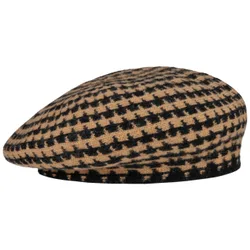 Houndstooth Wool Beret by - beige-black - Damen - Size: One Size