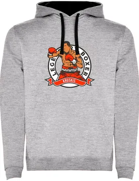 Sweat à Capuche Legendary Boxer Bicolor Heather Grey / Black M - Kruskis - FashionsVida