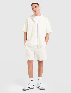 Mens Camicia Seersucker - Bianco, bianco bianco Uomo taglia S - Adidas - FashionsVida