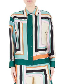 Camicia in seta VERDE 46