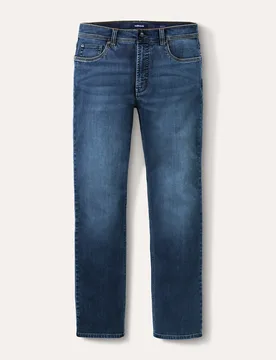 Husky-Jeans Five Pocket, Regular Fit#normale Größen#schlanke Größen#untersetzte Größen, Farbe Blau, 28, innen warm angeraut bequem und formstabi - Walbusch - FashionsVida