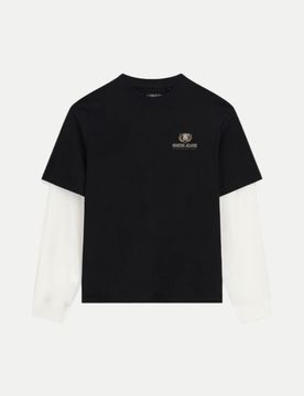 T-Shirt mit Logo-Print Schwarz S