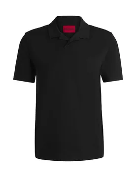 Hugo Mens Stretch Cotton Polo Shirt In Black - Size Medium - Hugo Boss - FashionsVida