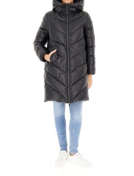 Piumino con cappuccio NERO 48