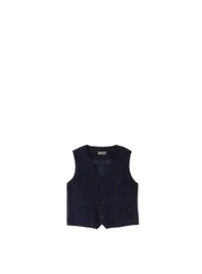 Gilet misto cotone BLU NAVY 3A