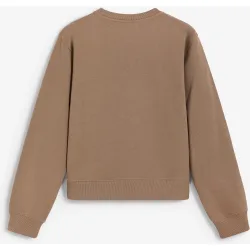 Sudadera de mujer de algodón con cuello redondo