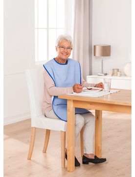 Essschürze mit Druckknopf blau