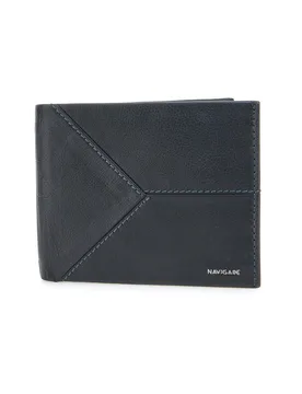 Portafoglio Slim Nero In vera pelle PF-841 - Navigare - FashionsVida