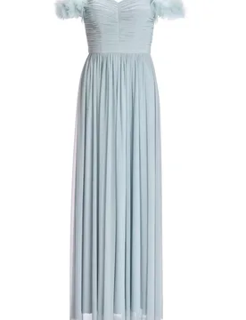 Off-Shoulder Abendkleid mit Blütena female - 38 - FashionsVida