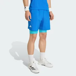 Short da tennis Club Climacool 2-in-1 XL Glow Blue