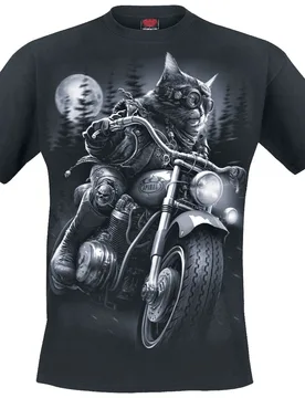 T-Shirt - Nine Lives - S bis 4XL - für Männer - Größe M - schwarz - Männer - male - Spiral - FashionsVida