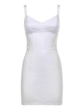 Vestito tubino elasticizzato con pizzo